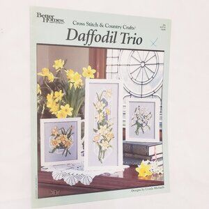 Daffodil Trio Cross Stitch Country Crafts Leaflet 1993 Better Homes Garden